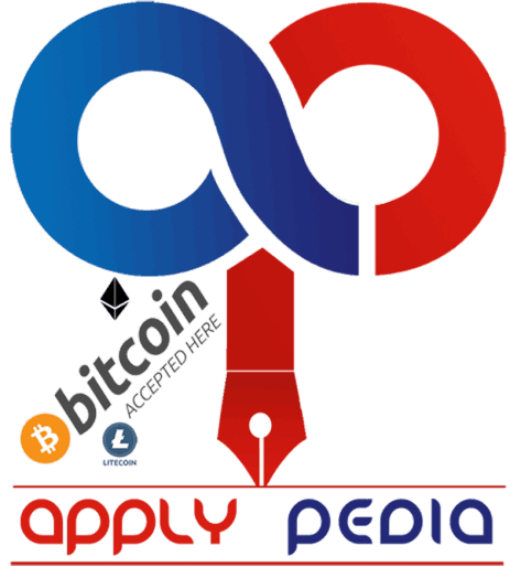 ApplyPedia English,Bitcoin Acceptede Logo