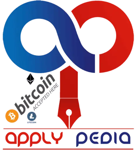 ApplyPedia English,Bitcoin Acceptede Logo