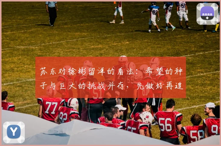 苏东对徐彬留洋的看法：希望的种子与巨大的挑战并存，先做好再追求完美